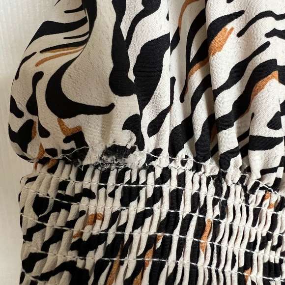 Topshop Animal Print Blouse Size 4 - Picture 2 of 7